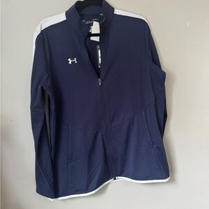 LG Women's Navy and White Bomber Jacket